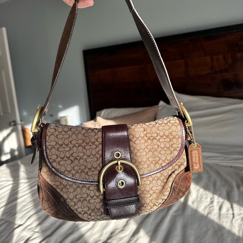 Vintage Coach brown mini soho bag.